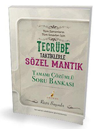 Tecrübe Taktiklerle Sözel Mantık Tamamı Çözümlü Soru Bankası