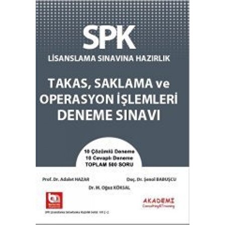 SPK Lisanslama Sınavına Hazırlık Takas, Saklama Operasyon İşlemleri Deneme Sınavı