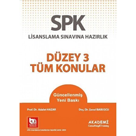 SPK Lisanslama Sınavına Hazırlık - Düzey 3 Tüm Konular