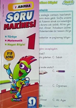 1 Adım Yayınları 1.sınıf  Gün Gün Soru Makinesi