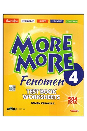 Kurmay ELT More and More English 4 Worksheets Test Book