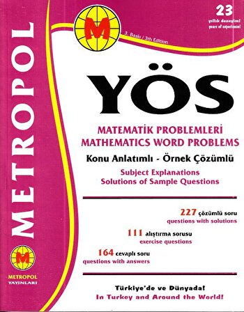 Metropol YÖS Matematik Problemleri Konu Anlatımlı - Örnek Çözümlü (Yeni)