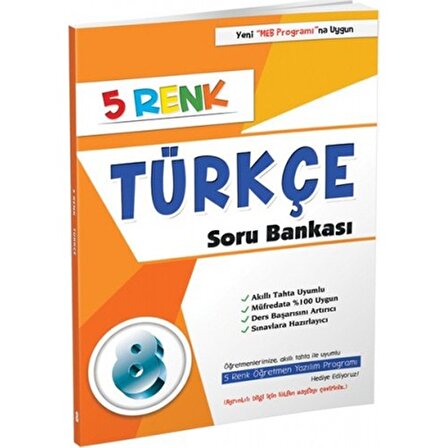 5 Renk Yayınları 8. Sınıf Türkçe Soru Bankası
