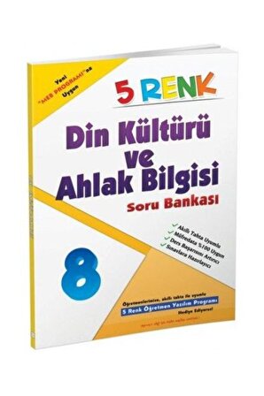 5 Renk Yayınları 8. Sınıf Din Kültürü ve Ahlak Bilgisi Soru Bankası