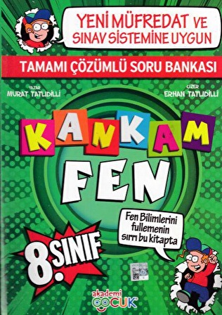 Kankam Fen 8. Sınıf Tamamı Çözümlü Soru Bankası - Murat Tatlıdilli - Akademi Çocuk