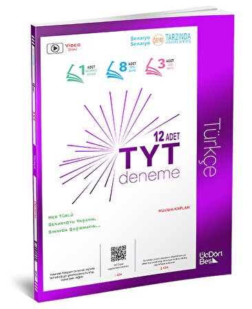 Üçdörtbeş  TYT 12 li Türkçe Deneme - Üç Dört Beş yayınları