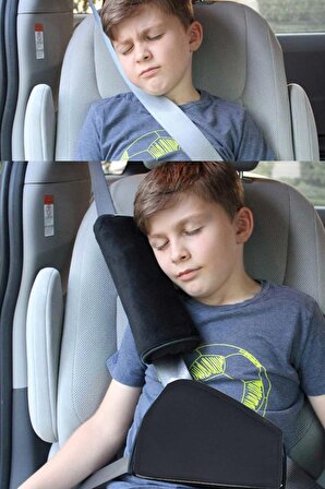Araba Emniyet Kemeri Yastığı Oto Kemer Küçültme Seti Çocuk Baş Boyun Yastığı Kemer Daraltıcı 2li Set