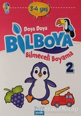 Doya Doya Bil Boya Bilmeceli Boyama 2 (3-4 Yaş) - Talas Yayınları