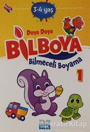 Doya Doya Bil Boya Bilmeceli Boyama 1 (3-4 Yaş) - Talas Yayınları