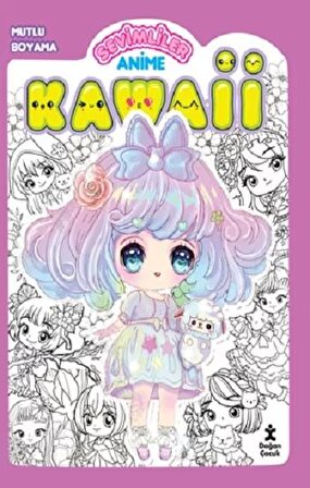 Kawaii Anime Mutlu Boyama 1 -Mor
