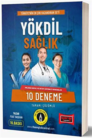 Yargı Yayınları YÖKDİL Sağlık Tamamı Çözümlü 10 Deneme 16.Baskı