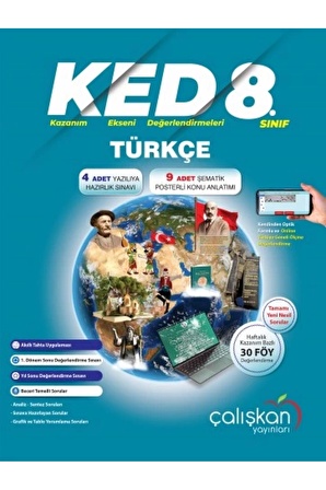 8. Sınıf LGS Türkçe (KED) Kazanım Ekseni Değerlendirmeleri