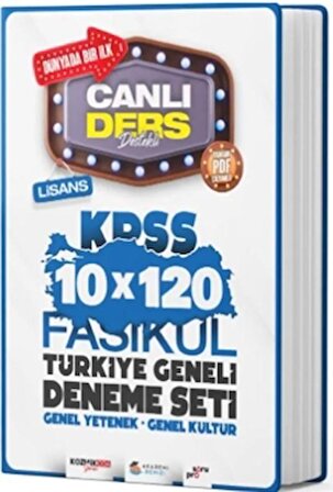KPSS Genel Kültür Genel Yetenek 10 x 120 Fasikül Türkiye Geneli Deneme Seti