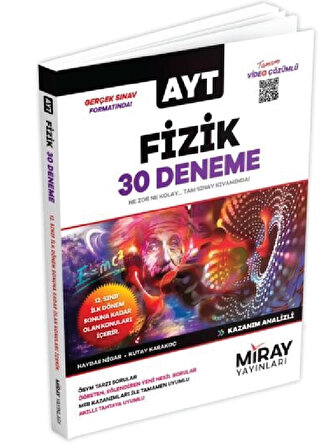AYT Fizik 30 Deneme 2023 Özel Baskı Miray Yayınları