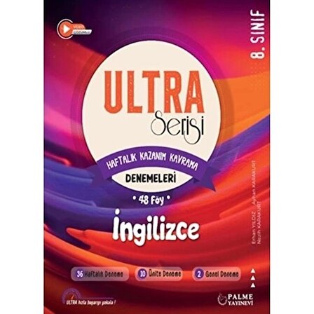 Ultra Serisi 8.Sınıf İngilizce Deneme Kitabı (48 Föy)