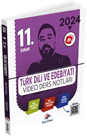 2024 11. Sınıf Türk Dili ve Edebiyatı Video Ders Notları Dizgi Kitap