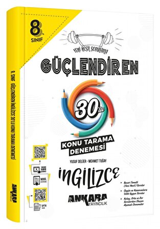 Ankara Yayıncılık 8. Sınıf İngilizce Güçlendiren 30 Konu Tarama Denemesi Ankara Yayıncılık