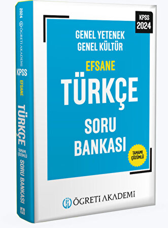 Öğreti Akademi Yayınları Kpss Genel Yetenek Genel Kültür Efsane Türkçe Soru Bankası