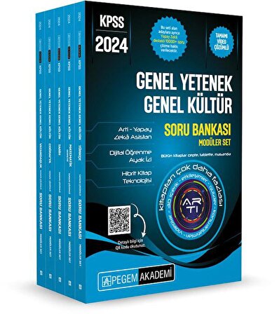 2024 KPSS Genel Yetenek Genel Kültür Tamamı Çözümlü Soru Bankası Seti Pegem Yayınları