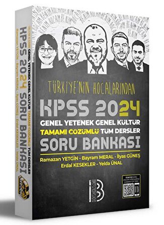 2024 KPSS Türkiye'nin Hocalarından Tüm Dersler Tamamı Çözümlü Soru Bankası Benim Hocam Yayınları