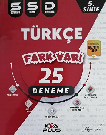 5. Sınıf Türkçe Sistematik 25 Sarmal Deneme