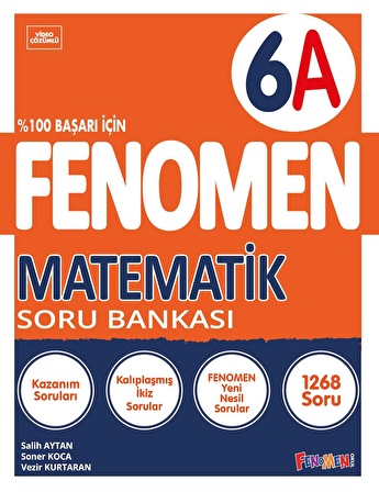 Fenomen Okul 6. Sınıf Matematik A Soru Bankası Yeni Nesile Kolay Geçiş 2023