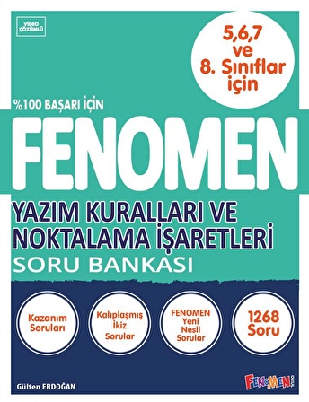 Fenomen Okul 5. 6. 7. Ve 8. Sınıf Yazım Kuralları Ve Noktalama İşaretleri Soru Bankası 2023