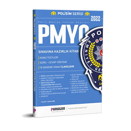 2022 Pmyo Sınavına Hazırlık Kitabı-Konu Testleri-10 Deneme Sınavı Polisim Serisi