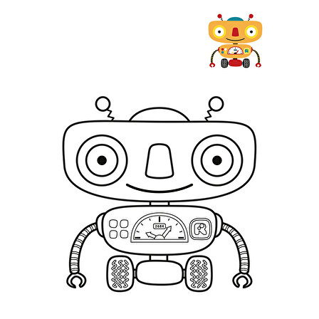 Nemesis Robotlar Temalı Çocuk Boyama Kitabım