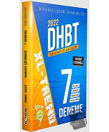 2022 DHBT XL Trend Tamamı Çözümlü 7 Deneme / DDY Yayınları / Kolektif