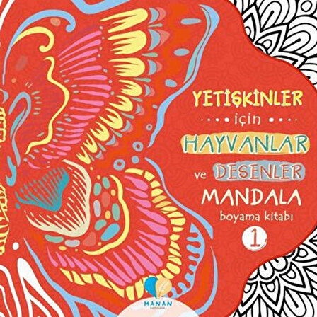 Mor Elma Yayınları Yetişkinler İçin Hayvanlar Ve Desenler Mandala Boyama Kitabı-1