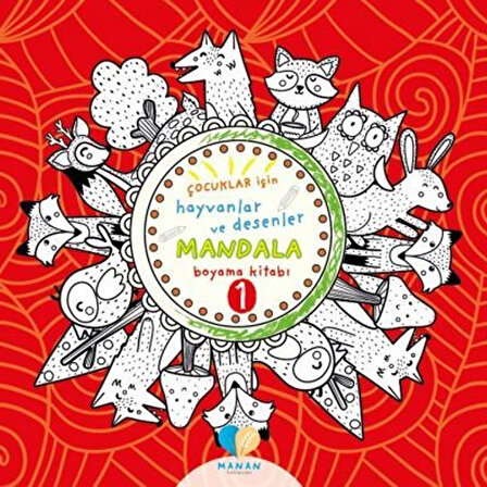 Mor Elma Yayınları Çocuklar İçin Hayvanlar Ve Desenler Mandala Boyama Kitabı-1