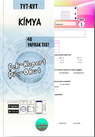 Pano Yayınları Tyt-Ayt Kimya Yaprak Test