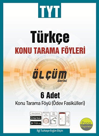 TYT Türkçe Tarama Föyleri 6 Fasikül Pano Yayınevi