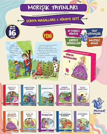 Morışık 1. Sınıf Dünya Masalları 10 Kitap (Set1)