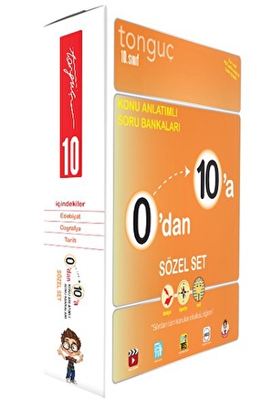  0'dan 10'a Konu Anlatımlı SAYISAL ve SÖZEL Soru Bankası Seti - Tonguç Yayınları