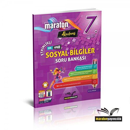 7. Sınıf Etkinlikli Sosyal Bilgiler Soru Bankası Maraton Yayınları