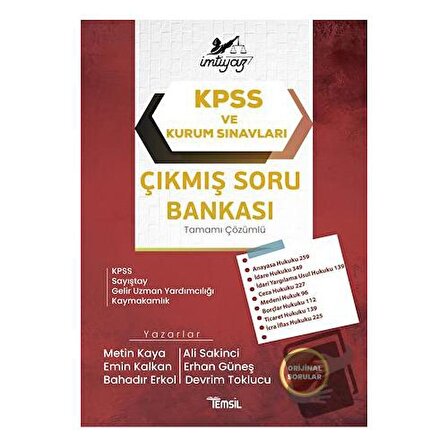 İmtiyaz KPSS ve Kurum Sınavları Çıkmış Soru Bankası / Temsil Kitap / Metin