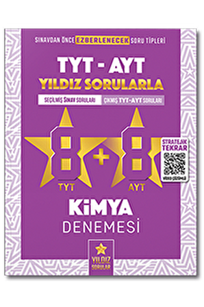 TYT AYT Kimya 8+8 Deneme Yıldız Sorular Yayınları