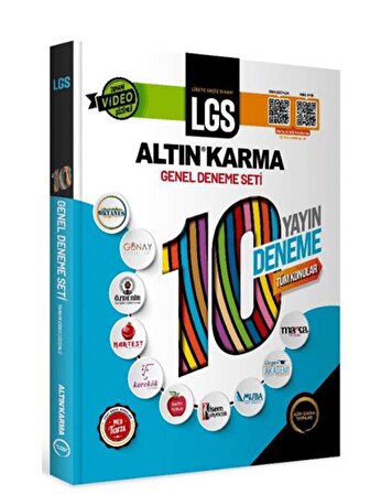 Altın Karma 8. Sınıf LGS Altın Karma Genel 10 Deneme Seti Altın Karma Yayınları