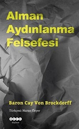 Alman Aydınlanma Felsefesi / Baron Cay Von Brockdorff