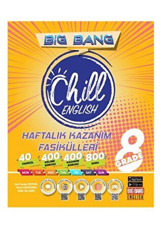 8. Sınıf Big Bang Chill English Haftalık Kazanım Fasikülleri