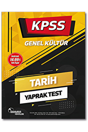 KPSS Tarih Yaprak Test Doktrin Yayınları