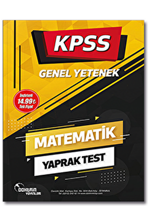 KPSS Matematik Yaprak Test Genel Yetenek Doktrin Yayınları