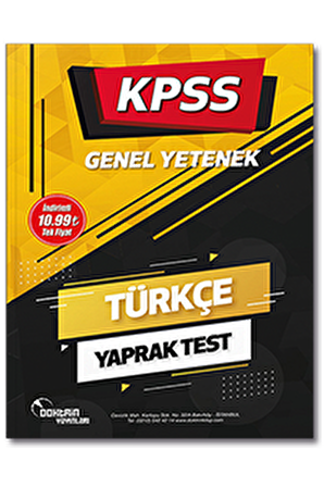 KPSS Türkçe Yaprak Test Doktrin Yayınları
