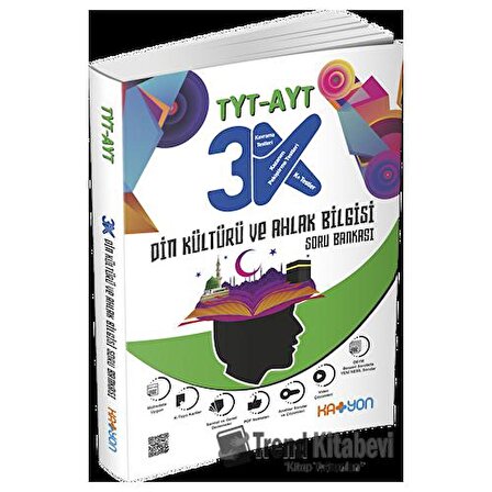 TYT   AYT 3K Din Kültürü ve Ahlak Bilgisi Soru Bankası / Katyon Yayınları / Kolektif