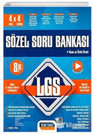 8. Sınıf LGS Sözel Soru Bankası Yeni Tarz Yayınları