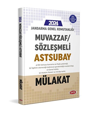 Data Yayınları Jandarma Genel Komutanlığı Muvazzaf Sözleşmeli Astsubay Mülakat Sınavına Hazırlık Kitabı