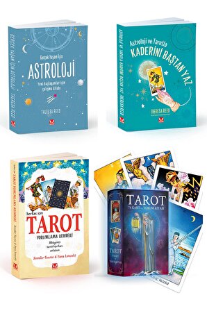 Astroloji Ve Tarot Seti / 3 Kitap + 78 Kart Tarot Destesi