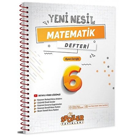6. Sınıf Matematik Yeni Nesil Defteri Spoiler Yayınları